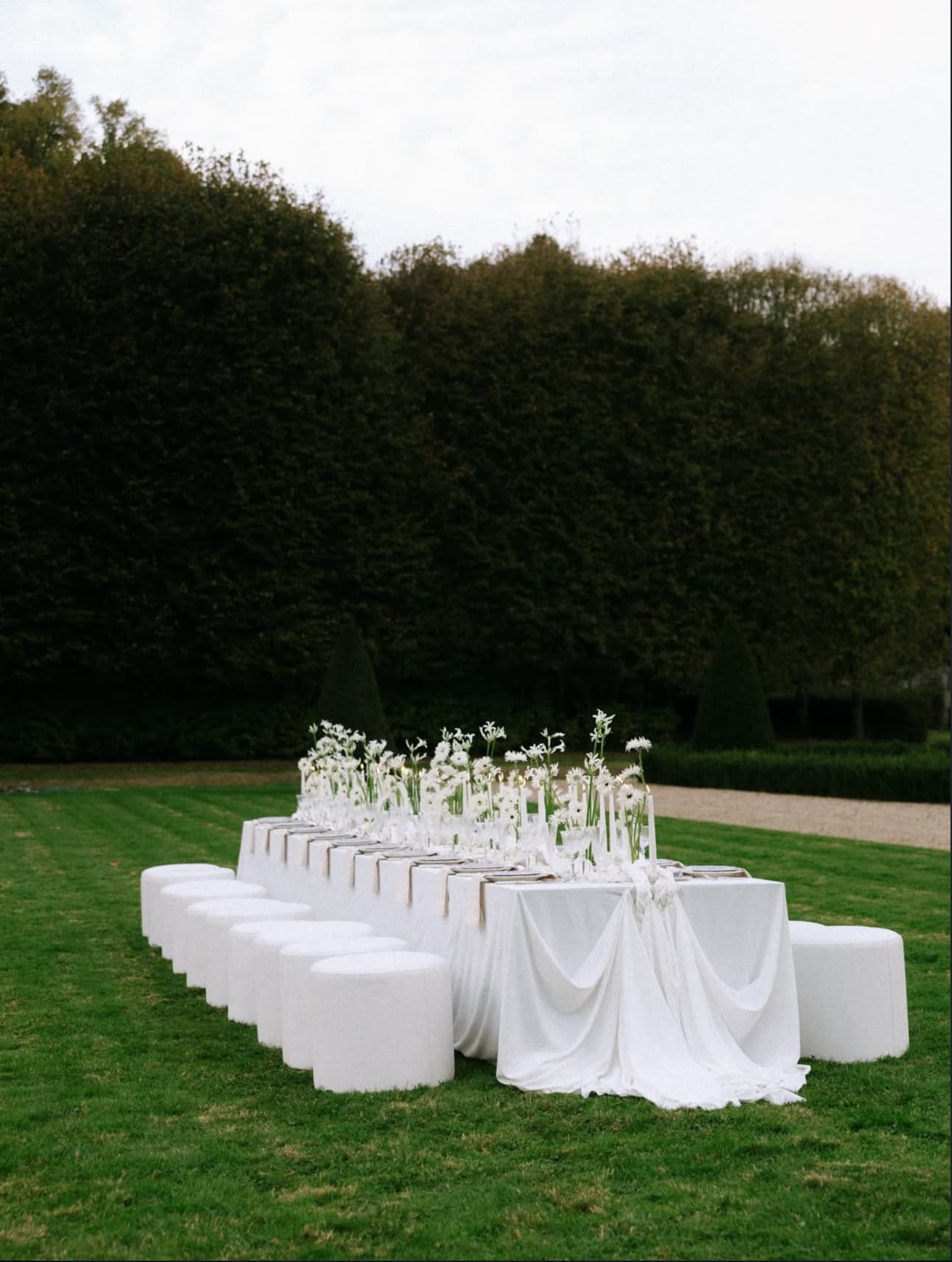 The long outdoor table