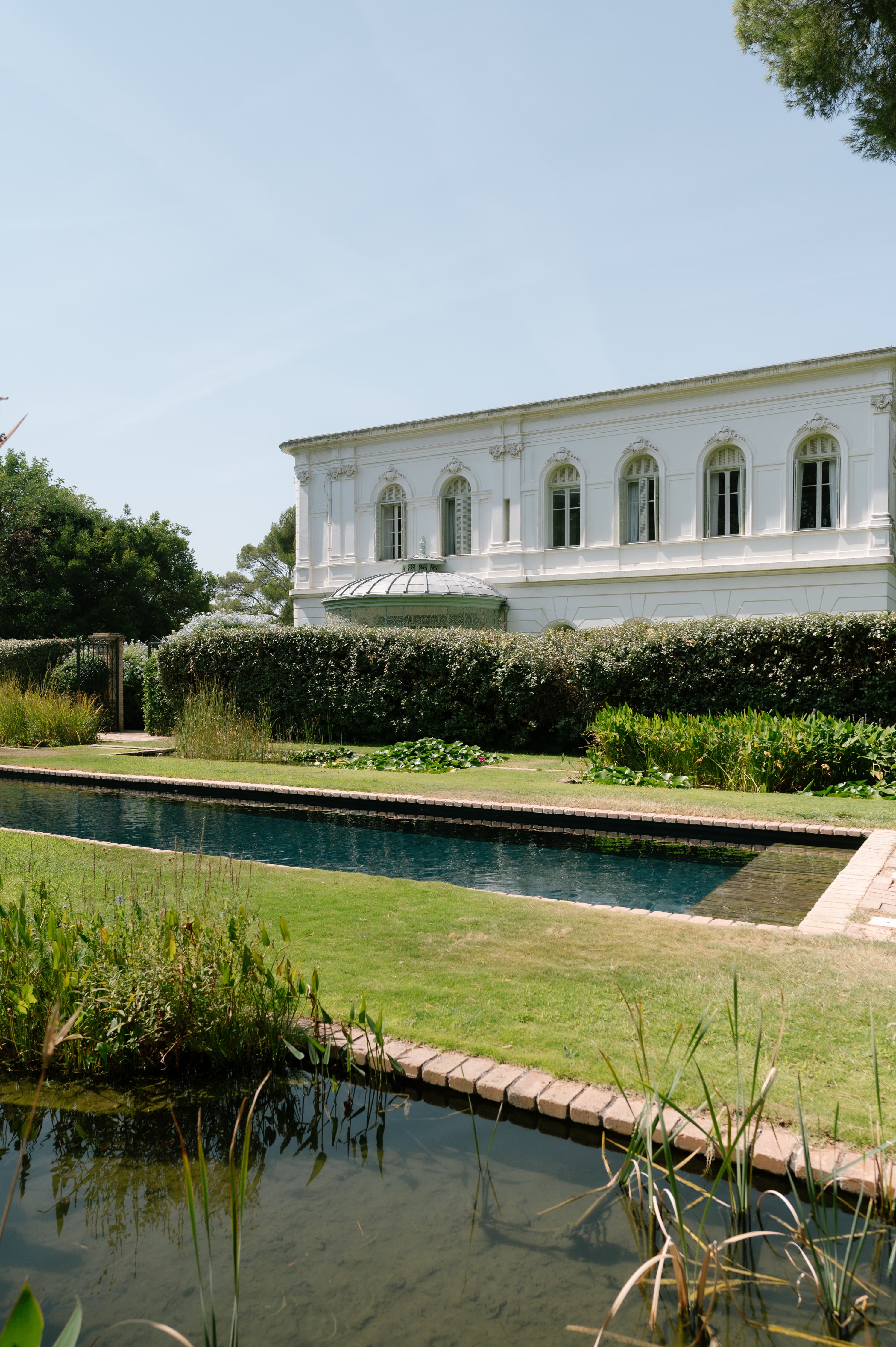A château beside its pond